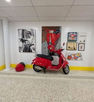 Red Vespa Red vespa scooter